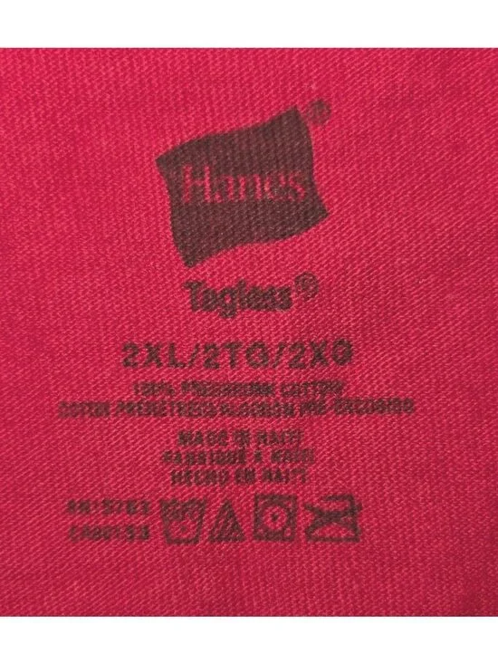 Boston Red Sox Christian Graphic Tee 2XL Hanes Tagless Red Cotton Short Sleeve T - Picture 4 of 5